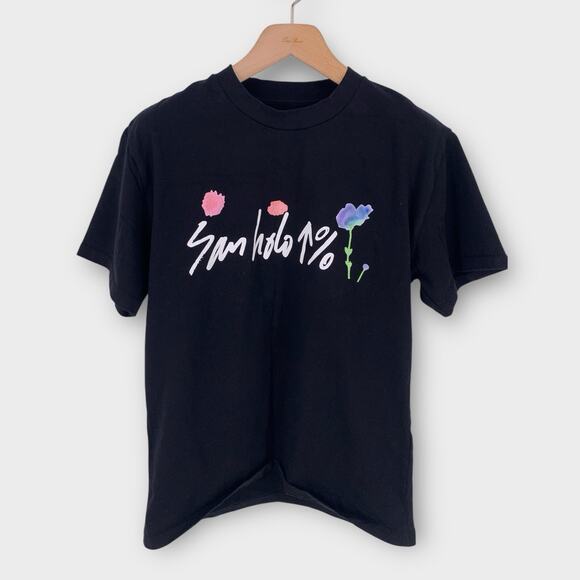 San Holo EDM Concert T Shirt Black Flowers Shine On Size Medium - Picture 2 of 8